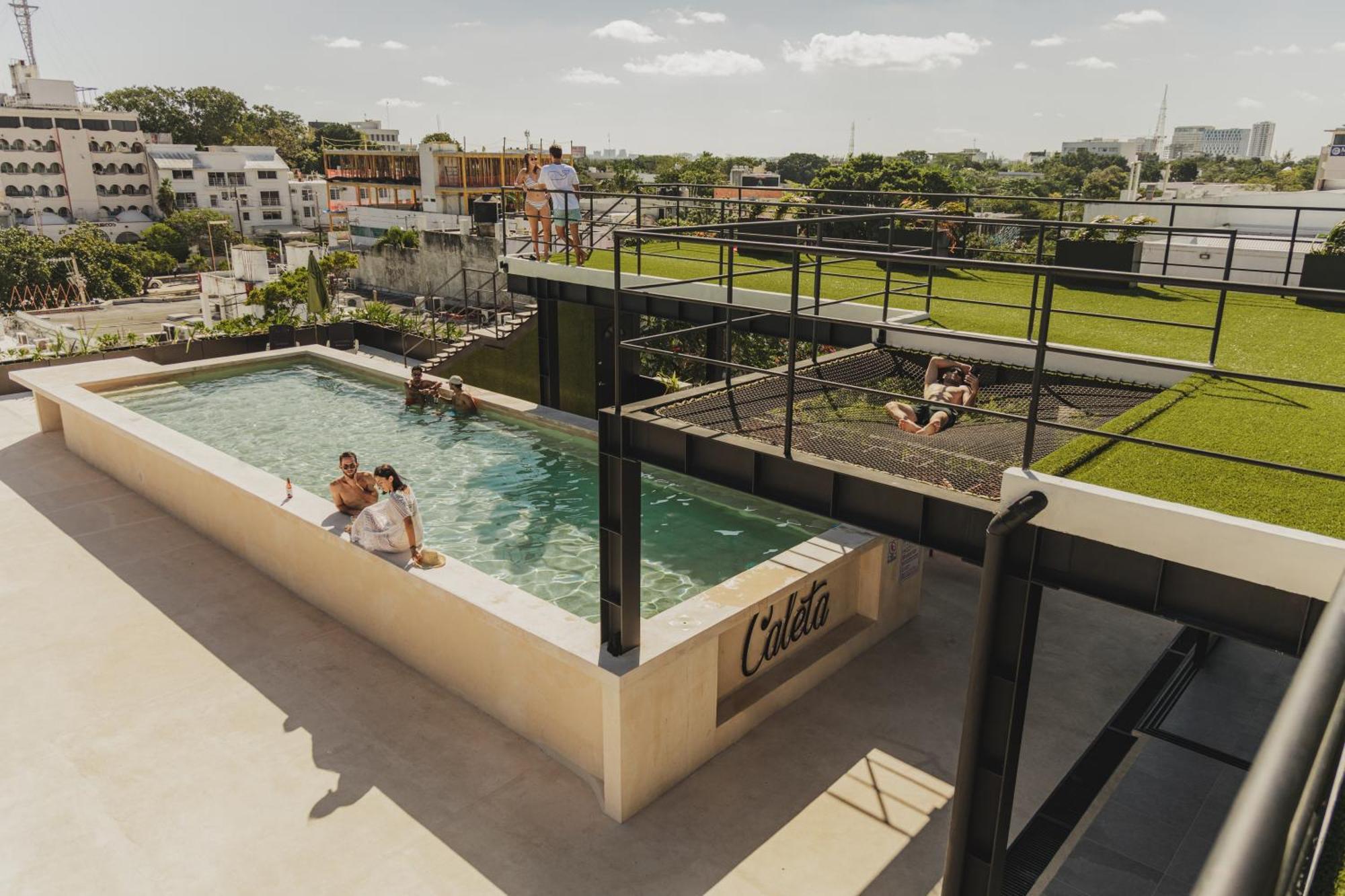 Caleta Hostel Rooftop & Pool Cancún Exterior foto